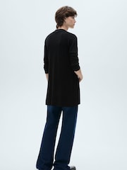 Mango Black Fine-Knit Cardigan - Image 2 of 5