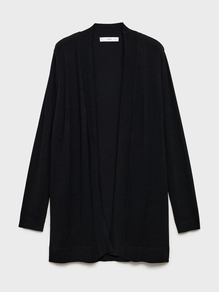 Mango Black Fine-Knit Cardigan - Image 5 of 5