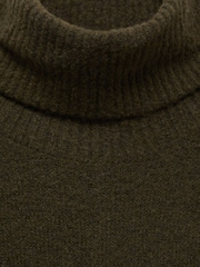 Mango Khaki Roll Neck Knitted Jumper Dress - Image 6 of 6