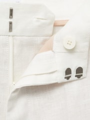 Mango Cream 100% Cotton Trousers Boreli - Image 7 of 7