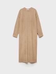 Mango Cream Long Sleeve Knitted Jumper Dress - Image 5 of 6