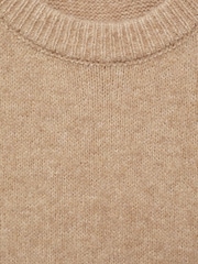 Mango Cream Long Sleeve Knitted Jumper Dress - Image 6 of 6