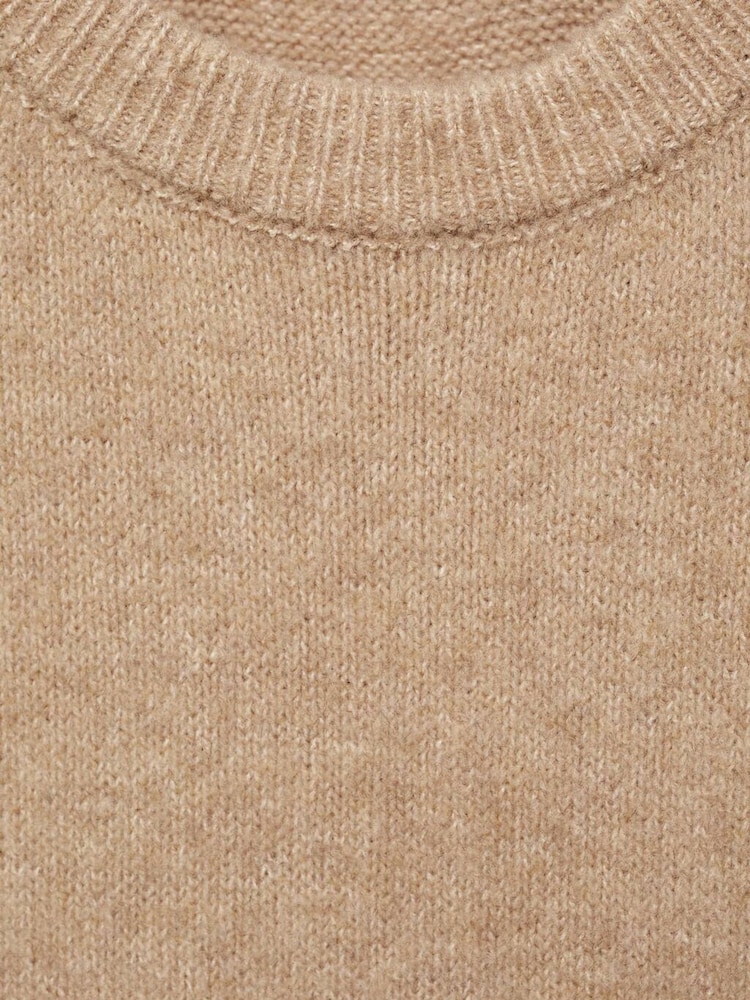 Mango Cream Long Sleeve Knitted Jumper Dress - Image 6 of 6