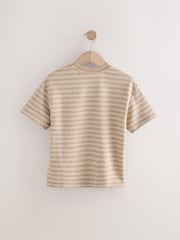 Stone Short Sleeve Textured Stripe T-Shirt (3-16yrs) - Image 2 of 4