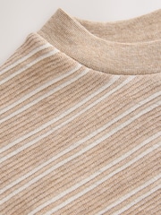 Stone Short Sleeve Textured Stripe T-Shirt (3-16yrs) - Image 4 of 4