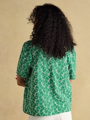Remi Green Broderie Blouse - Image 2 of 7