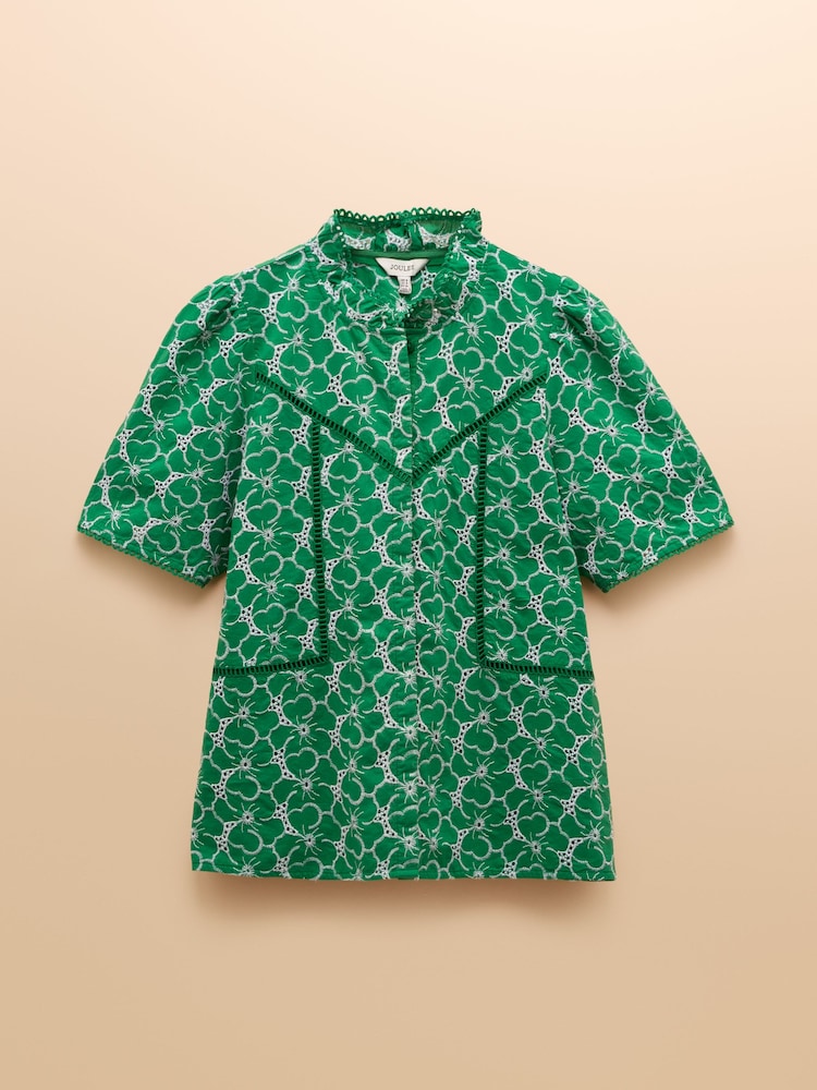 Remi Green Broderie Blouse - Image 7 of 7