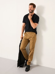 FatFace Bosbury Stone Tailored Fit Smart Chino Trousers - Image 3 of 6