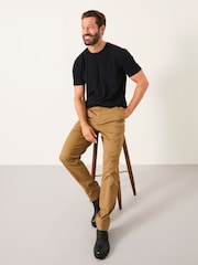 FatFace Bosbury Stone Tailored Fit Smart Chino Trousers - Image 5 of 6