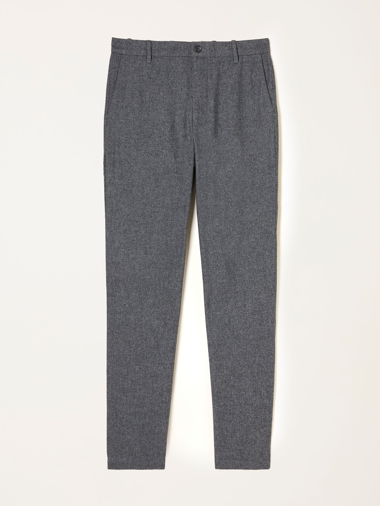 FatFace Lyme Grey Tailored Fit Wool Mix Trousers - Image 1 of 1