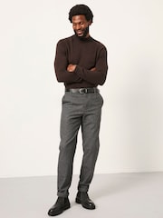 Cinza - Calças de lã mista FatFace Tailored Fit - Imagem 3 de 6