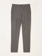 FatFace Lyme Brown Tailored Fit Wool Mix Trousers - Image 1 of 1