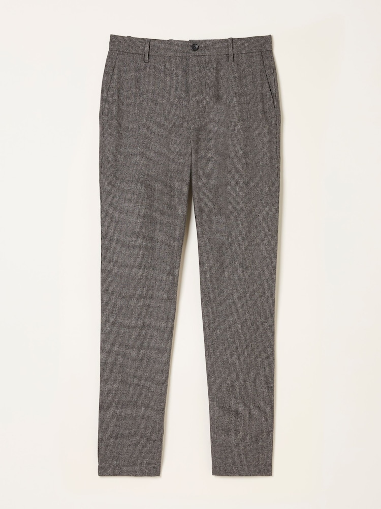 FatFace Lyme Brown Tailored Fit Wool Mix Trousers - Image 1 of 1