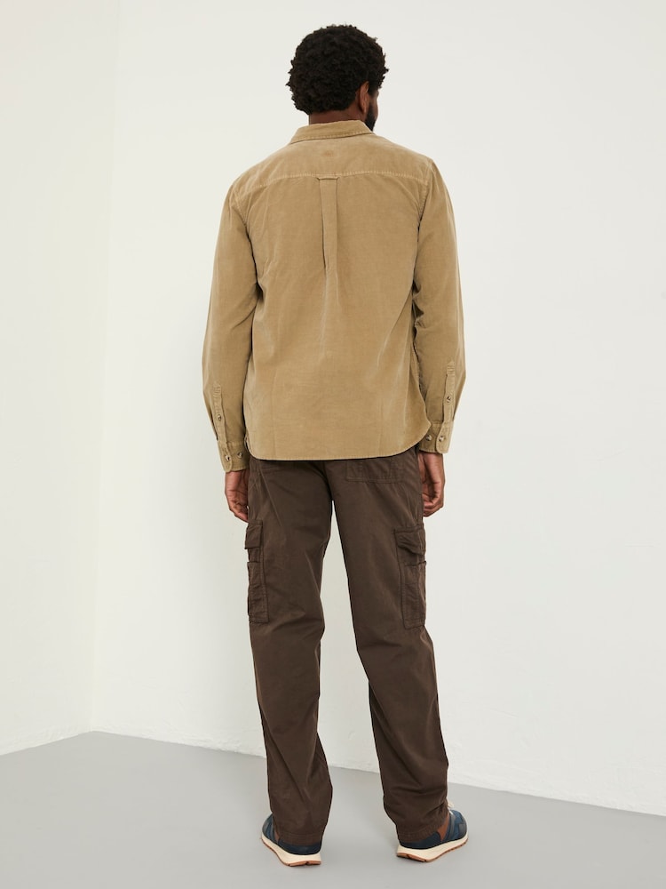FatFace Bude Dark Brown Cargo Trousers - Image 2 of 5