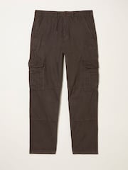 FatFace Bude Dark Brown Straight Fit Cargo Trousers - Image 6 of 6