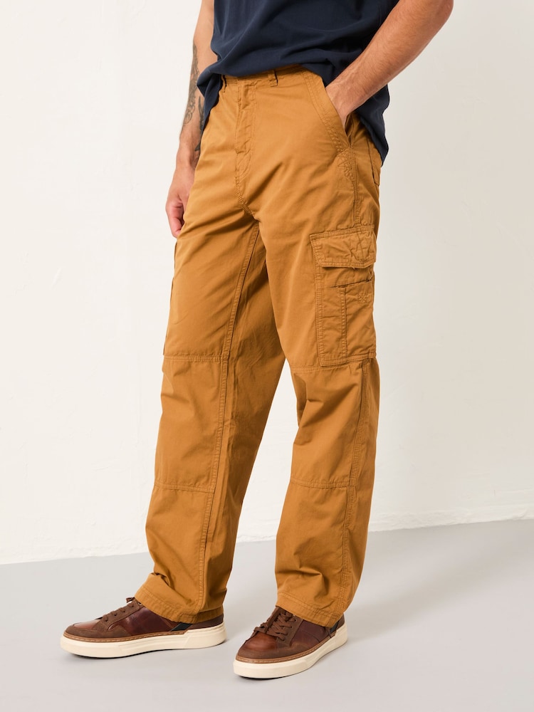 FatFace Bude Tan Brown Cargo Trousers - Image 1 of 5