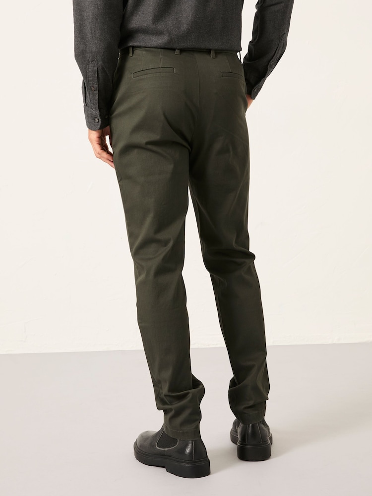 FatFace Bosbury Dark Green Tailored Fit Smart Chino Trousers - Image 2 of 5 FatFace Bosbury Dark Green Tailored Fit Smart Chino Trousers - Image 2 of 5