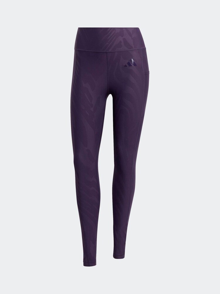 adidas Purple Optimé AOP Full-Length Leggings - Image 1 of 1 adidas Purple Optimé AOP Full-Length Leggings - Image 1 of 1