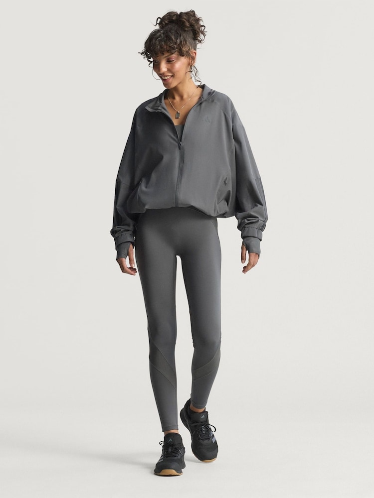 adidas Grey HYGLM WINDB S Jacket - Image 1 of 8 adidas Grey HYGLM WINDB S Jacket - Image 1 of 8