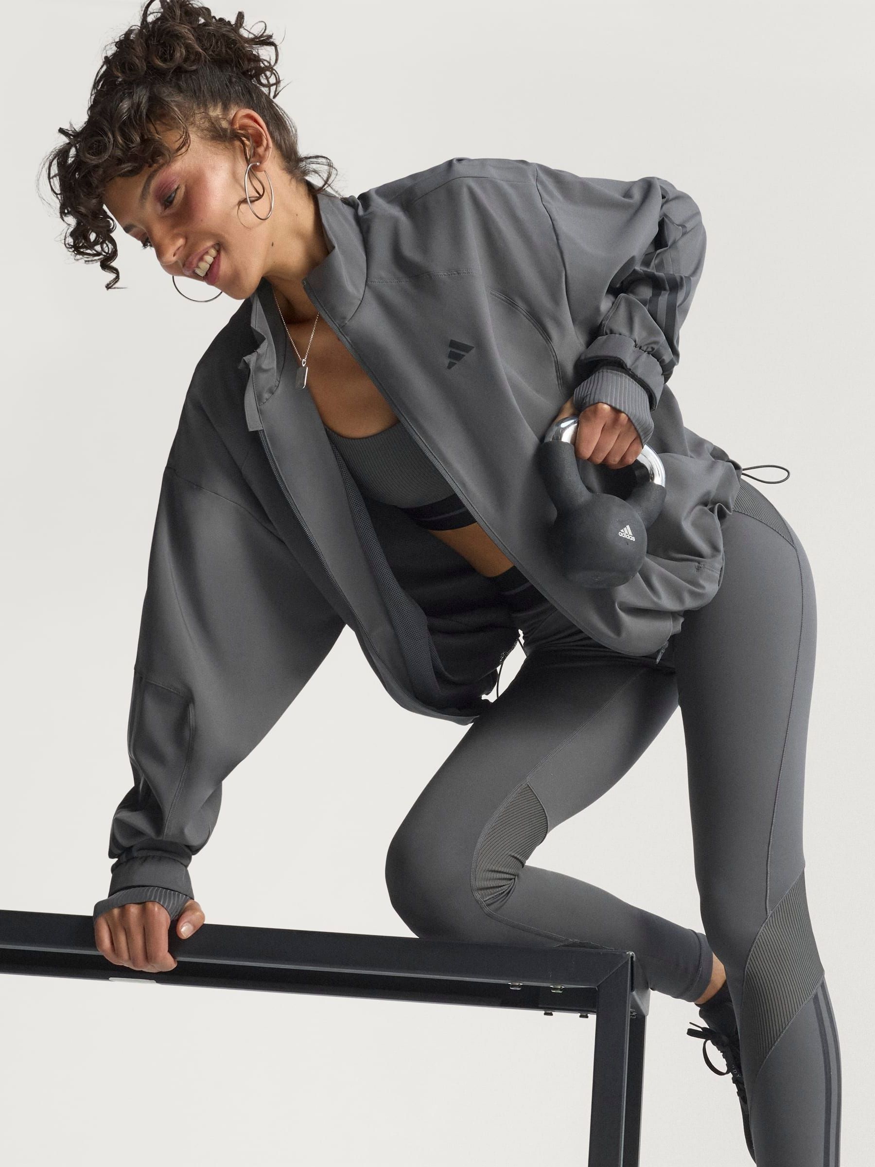 Buy adidas Grey Hyperglam Windbreaker Jacket from Next USA