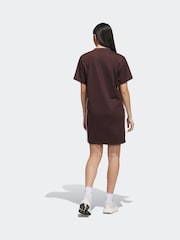adidas Brown 3-Stripes Shift Dress - Image 2 of 6
