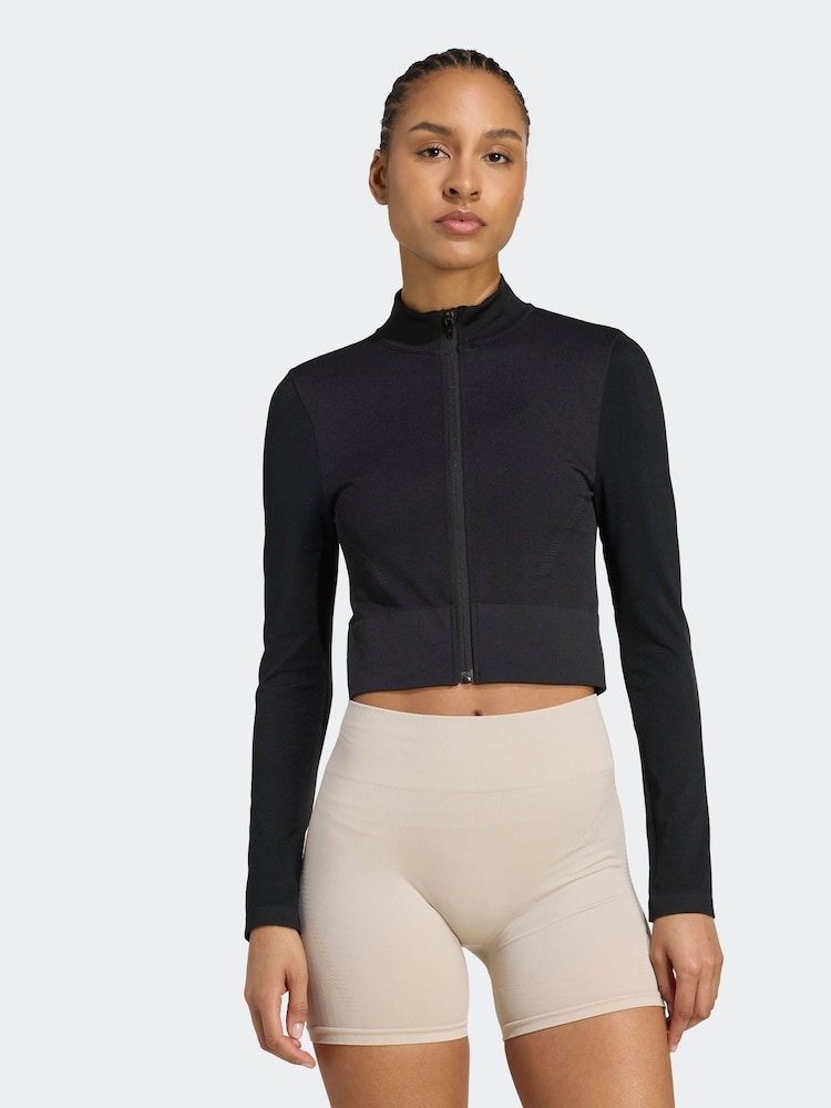 adidas Black We Knit Jacket - Image 1 of 6 adidas Black We Knit Jacket - Image 1 of 6