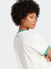 adidas Originals White Retro Tennis 100% Cotton T-Shirt - Image 5 of 6