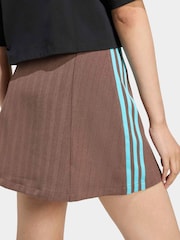 adidas Originals Brown Tailored 3-Stripes Skirt - Image 4 of 6