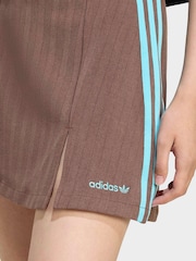 adidas Originals Brown Tailored 3-Stripes Skirt - Image 5 of 6