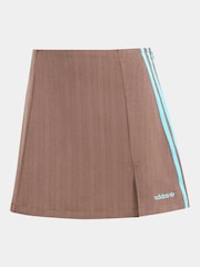 adidas Originals Brown Tailored 3-Stripes Skirt - Image 6 of 6