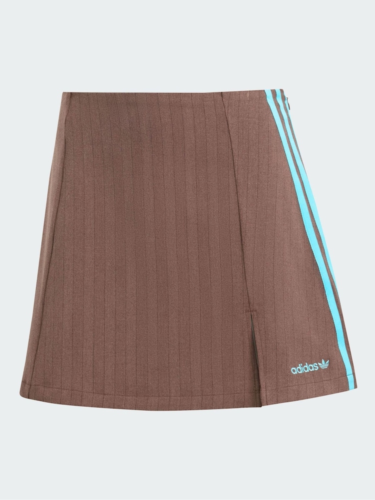adidas Originals Brown Tailored 3-Stripes Skirt - Image 7 of 7