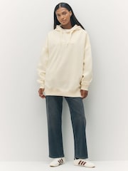 adidas Originals Brown Essentials Linear Oversize Hoodie - Image 2 of 5