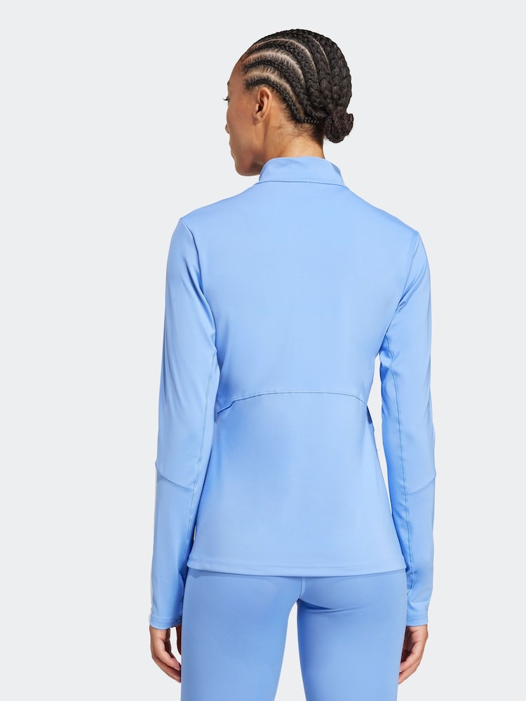 adidas Blue Hyperglam Training Quarter-Zip Top - Image 2 of 6