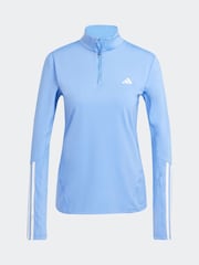 adidas Blue Hyperglam Training Quarter-Zip Top - Image 6 of 6