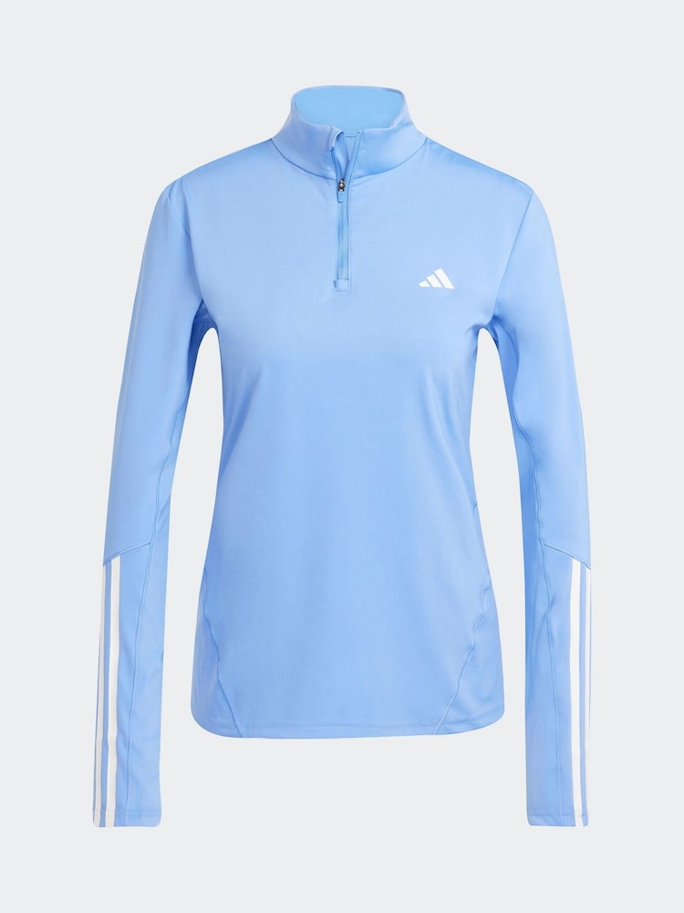 adidas Blue Hyperglam Training Quarter-Zip Top - Image 6 of 6