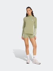 Verde - Blusa de treino adidas Hyperglam com zíper de um quarto - Imagem 3 de 5