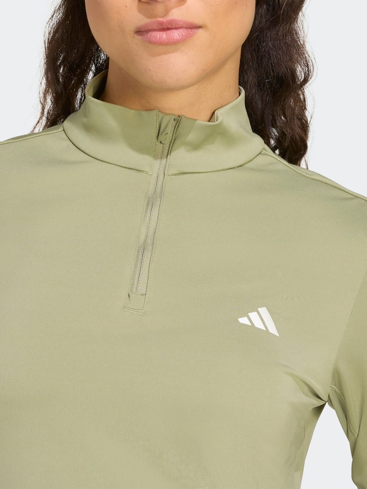 adidas Green Hyperglam Training Quarter-Zip Top - Image 5 of 5 adidas Green Hyperglam Training Quarter-Zip Top - Image 5 of 5