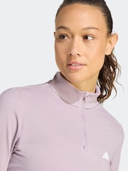 adidas Purple Hyperglam Training Quarter-Zip Top - Image 4 of 6