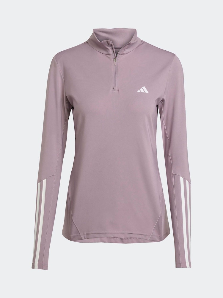 adidas Purple Hyperglam Training Quarter-Zip Top - Image 6 of 6