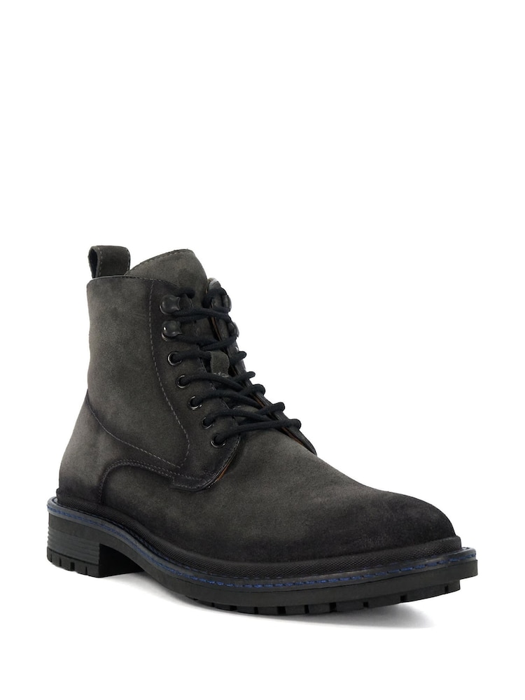 Dune London Grey Calio Lace Up Boots - Image 3 of 6