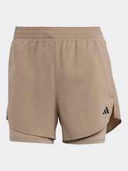 adidas Brown Minimal 2in1 Shorts - Image 6 of 6