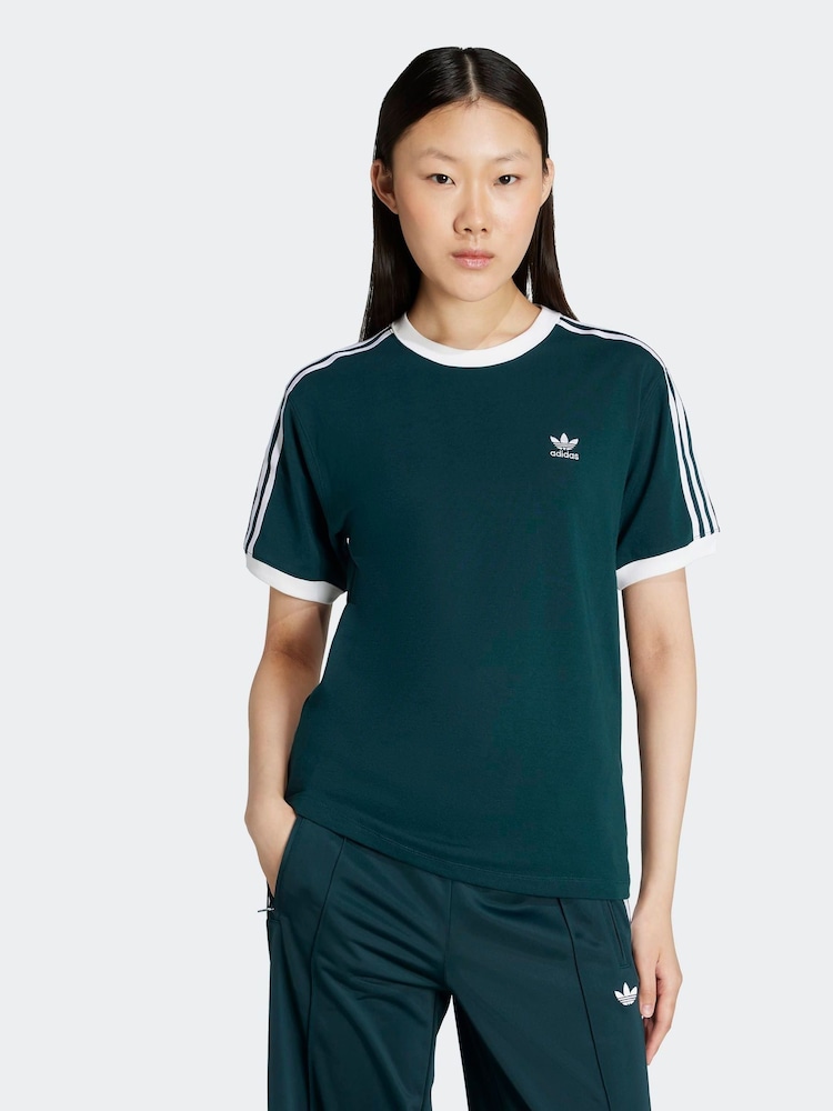 zelena - Kratka majica adidas Originals s 3 črtami - Slika 1 iz 6