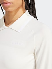 adidas Originals White Long Sleeve Crest T-Shirt - Image 5 of 6