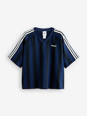 adidas Originals Blue Linear Oversize T-Shirt - Image 1 of 1