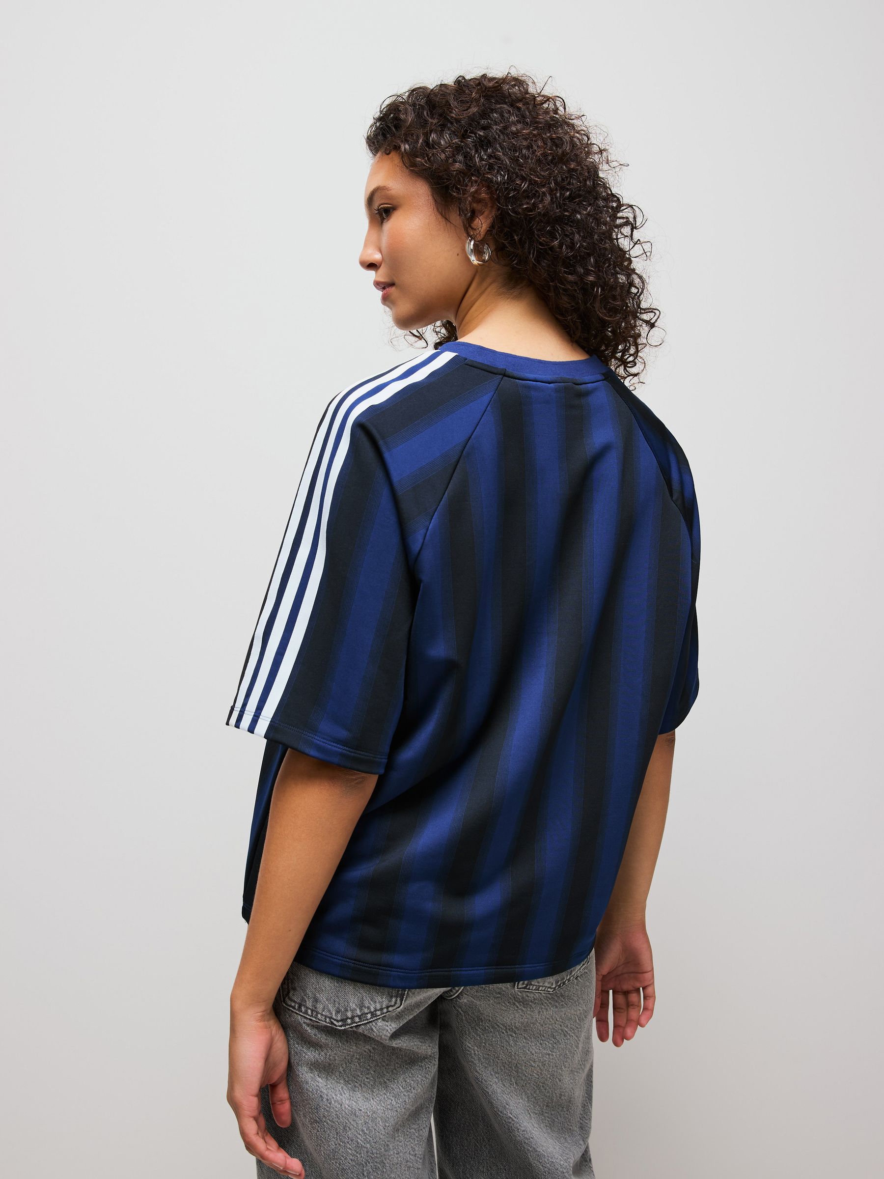 Buy adidas Originals Blue Linear Oversize T-Shirt from Next USA