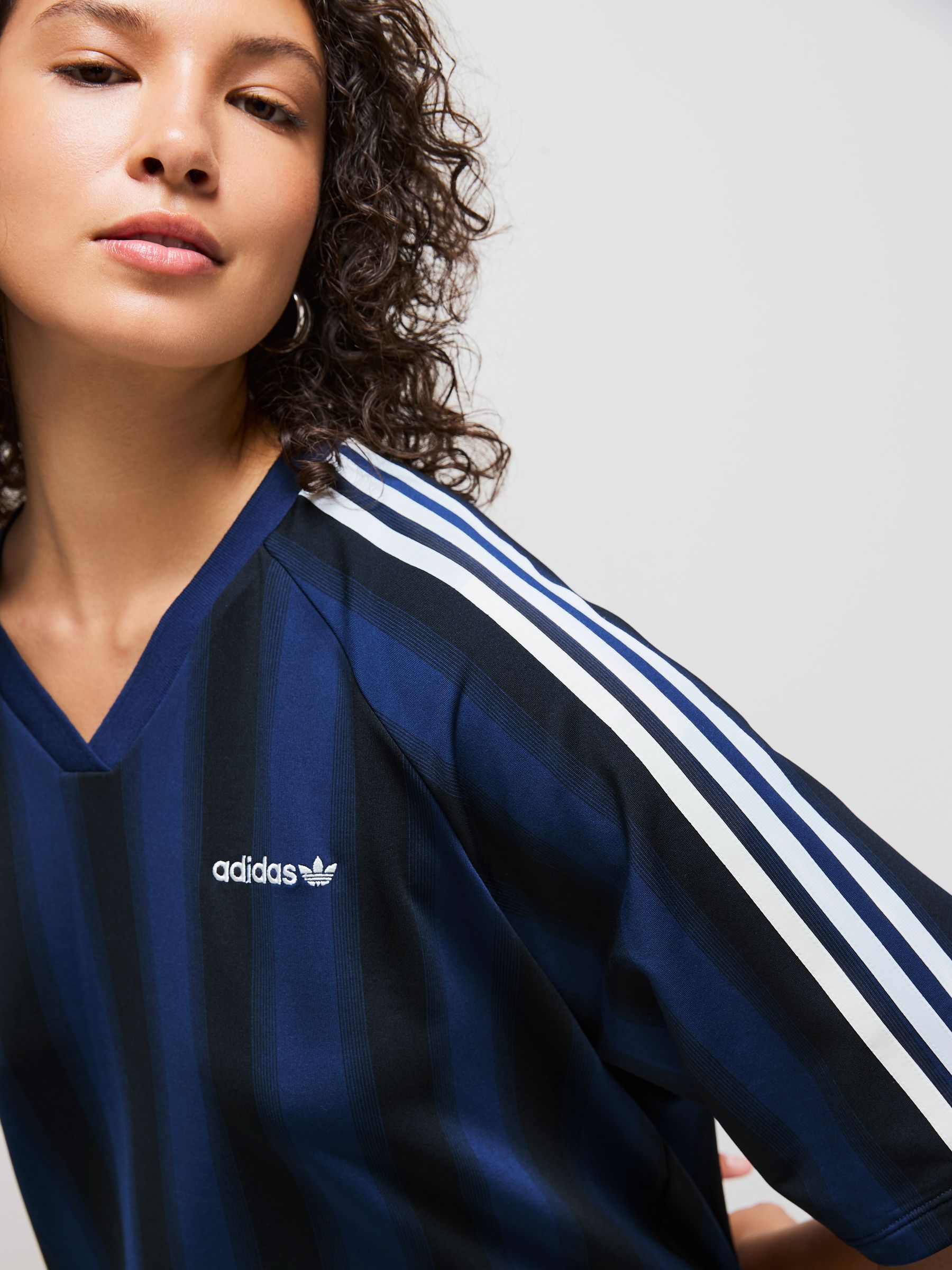 Buy adidas Originals Blue Linear Oversize T-Shirt from Next USA