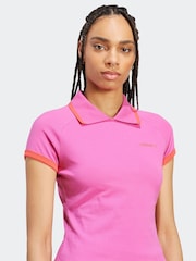 adidas Originals Pink Short Polo Top - Image 4 of 6