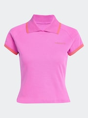 adidas Originals Pink Short Polo Top - Image 6 of 6