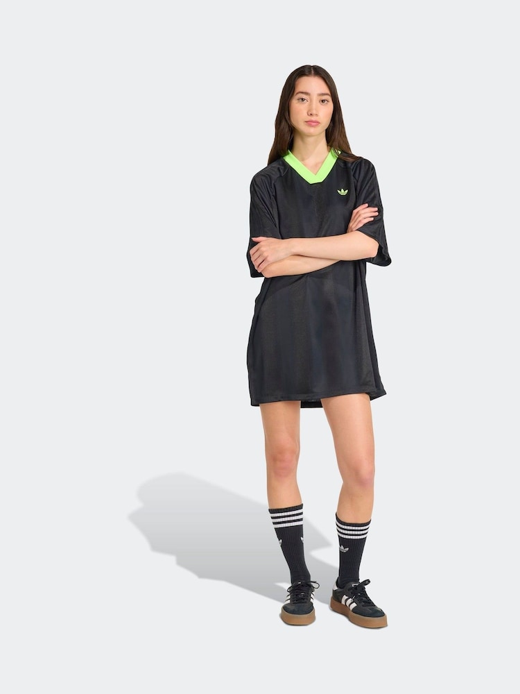 adidas Originals Black Jacquard Dress - Image 1 of 6
