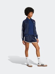 adidas Originals Blue Adicolour 3-Stripes Sprinter Shorts - Image 3 of 6